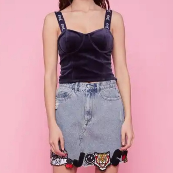 Juicy Couture Regal Light Weight Velour Boustier - Picture 2 of 8